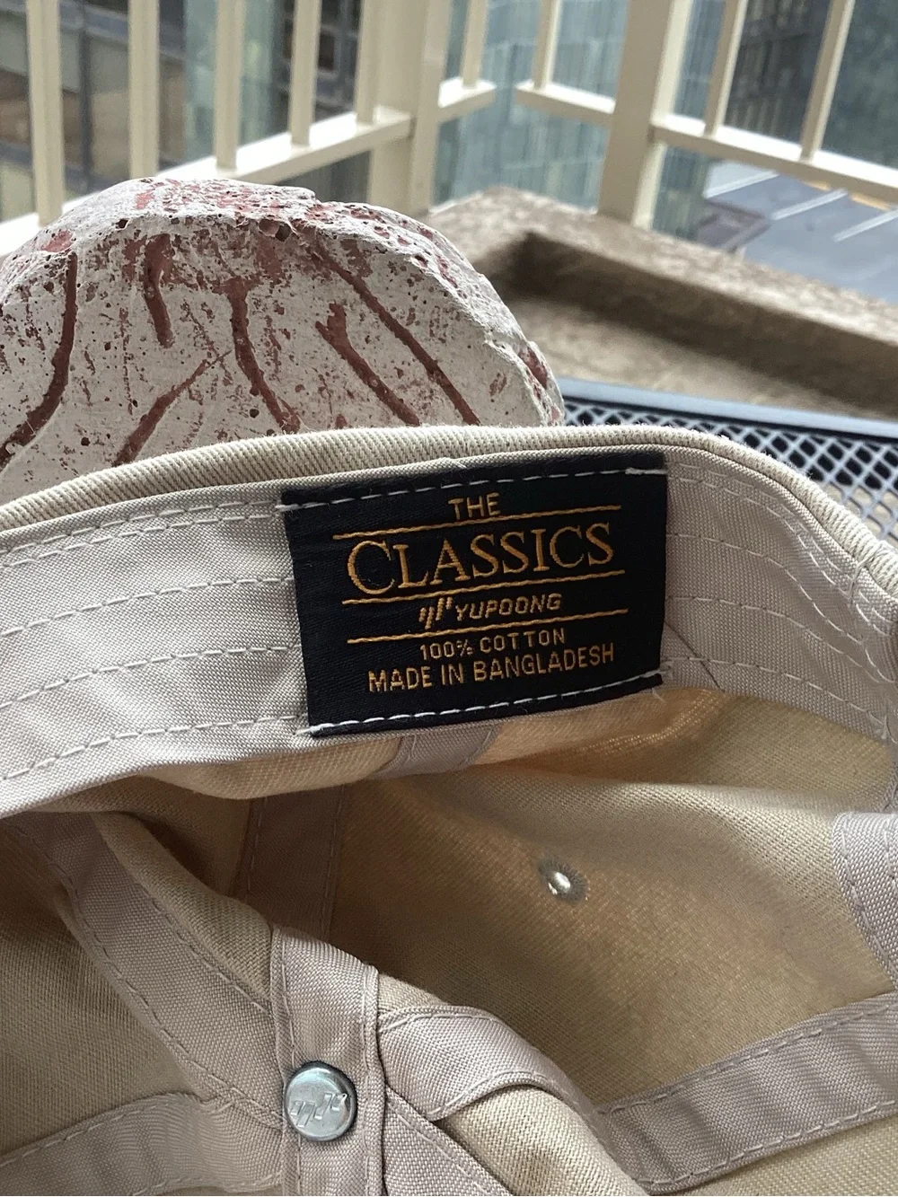 The Classic Khaki Cap with Red Embroidered 